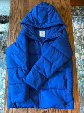 GAP Kids Royal Blue Quilted Puffer Jacket with Hood